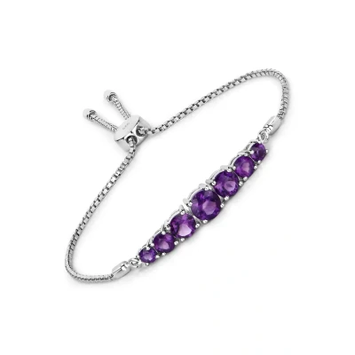 Afbeelding van Rafaela Donata Amethyst Edelstein Armband, Dames, Maat: One Size, Silber
