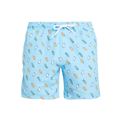 Afbeelding van Urban Classics Pattern Zwemshorts, Heren, Maat: Large, Light blue