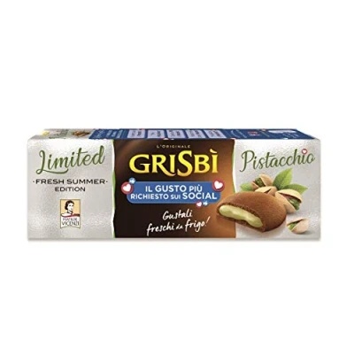 Afbeelding van 6 x Matilde Vicenzi Grisbi Biscotti Pistacchio koekjes met pistachecrème 100% Italiaanse 150 g