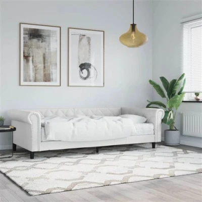 Afbeelding van vidaXL Slaapbank met matras 90x200 cm kunstleer wit