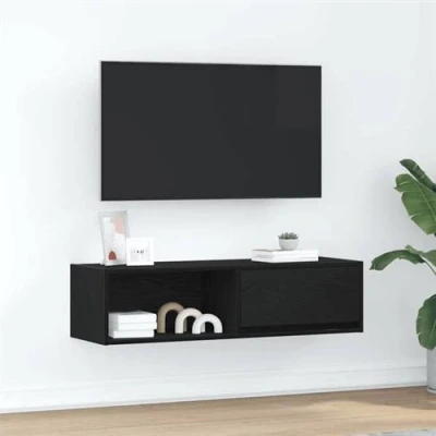 Afbeelding van vidaXL TV meubel 100x31x25,5 cm spaanplaat zwart eikenkleurig