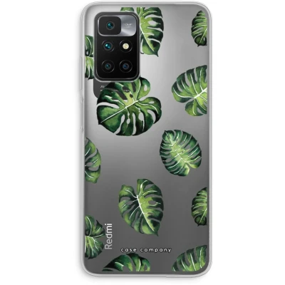 Afbeelding van Case Company® hoesje geschikt voor Xiaomi Redmi 10 Tropische bladeren Soft Cover Telefoonhoesje Bescherming aan alle Kanten en Schermrand