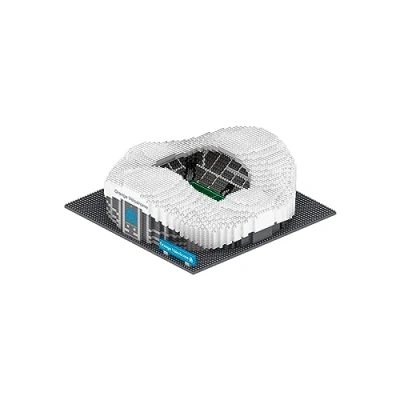 Afbeelding van FOCO Officiële licentie Olympique de Marseille Orange Velodrome BRXLZ stenen 3D voetbalstadion bouwpakket