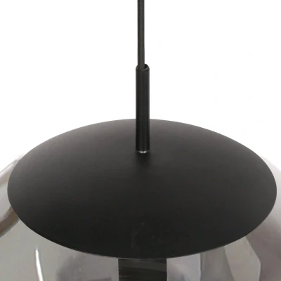Afbeelding van Steinhauer hanglamp Bollique zwart glas metaal Ø 40cm E27 4186ZW