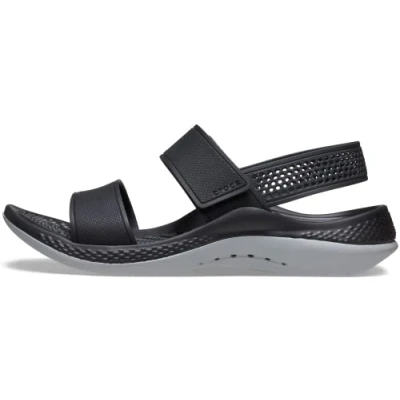 Afbeelding van Crocs literide dames sandalen 360, zwart/lichtgrijs