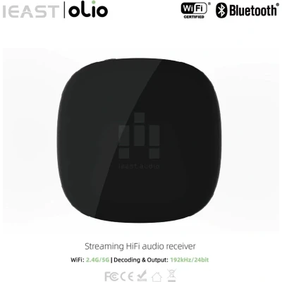 Afbeelding van iEAST Olio Draadloze audio streamer/ontvanger WiFi 2.4/5ghz en Bluetooth 5.0 Multiroom Airplay 2 streaming Spotify Connect speler Apple dongle Tidal Tot 75 Meter Smart Home Ook in combinatie met Airport Express