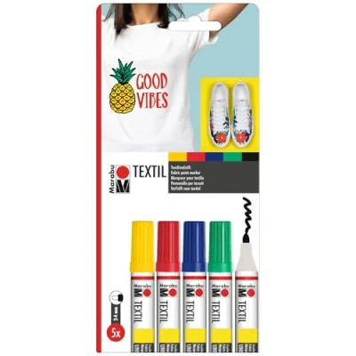 Afbeelding van Marabu textielstiften set van 5 stiften