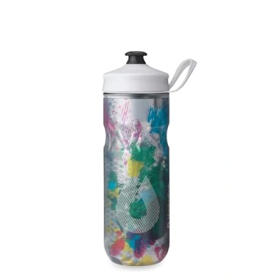 Afbeelding van HydraPak Polar sport Geïsoleerde waterfles, BPA vrij, zachte fles voor en fietsen met handvat (Splash Multi, 600 ml)