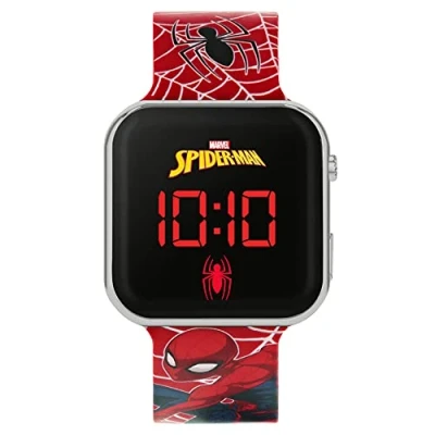 Afbeelding van Spiderman Digitaal kwartshorloge voor jongens met siliconen band SPD4719ARG, rood, riem, Rood