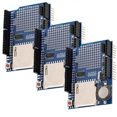 Afbeelding van AZDelivery 3 x Data Logger Module Gegevensrecorder Schild compatibel met Arduino Inclusief E Book!