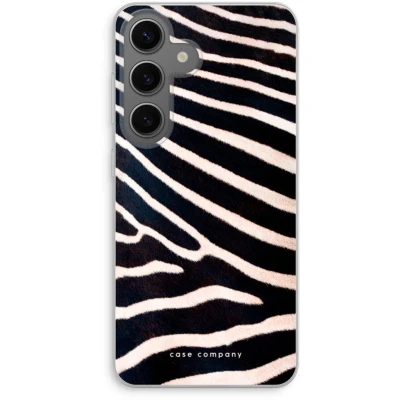 Afbeelding van Case Company® hoesje geschikt voor Samsung Galaxy S24 Zebra Soft Cover Telefoonhoesje Bescherming aan alle Kanten en Schermrand