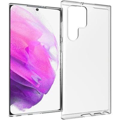 Afbeelding van Accezz Hoesje Geschikt voor Samsung Galaxy S22 Ultra Siliconen Clear Backcover Transparant