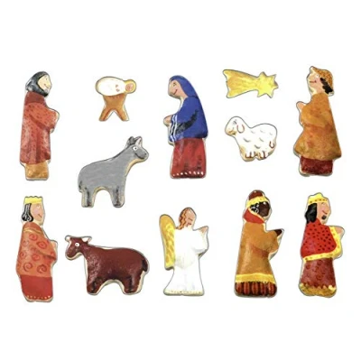 Afbeelding van Uitsteekvormen set kerststalfiguren, 12 stuks voor Kerstmis koekjessnijders kerstdecoratie