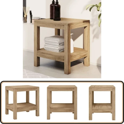 Afbeelding van Badkamertafel 45X35X45 Cm Massief Teakhout