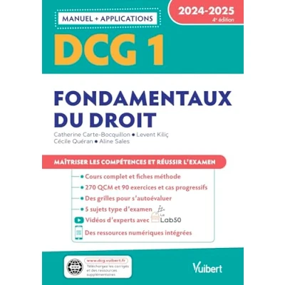Afbeelding van DCG 1 FONDAMENTAUX DU DROIT MANUEL ET APPLICATIONS 2024 2025