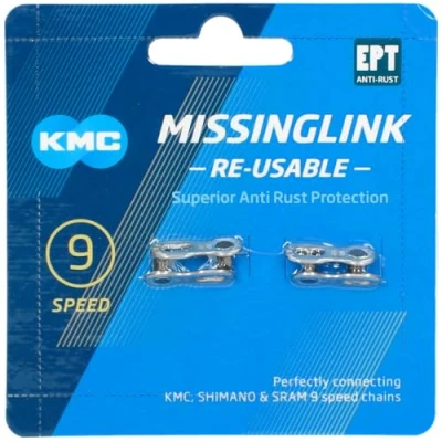 Afbeelding van KMC MissingLink EPT 9 versnellingen, donkerzilver, 2 stuks