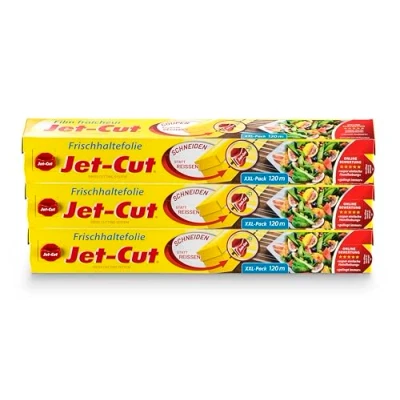 Afbeelding van Jet Cut Set van 3 transparante vershoudfolie om op maat te snijden, verbruiksartikelen 30 cm x 120 m