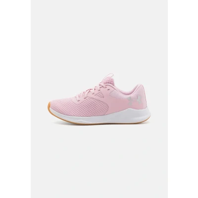 Afbeelding van Under Armour Charged Aurora 2 Trainingsschoen, Dames, Maat: 42.5, Prime pink/white/metallic silver Textiel/ synthetisch