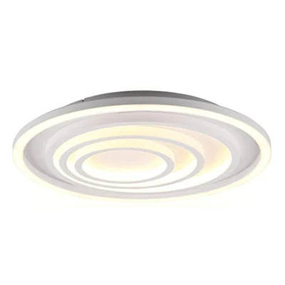 Afbeelding van TRIO KAGAWA Plafondlamp Wit mat incl. 1x LED 40W afstandsbediening Geintegreerde dimmer Traploos instelbare lichtkleur Nachtlampje Plafondbevestiging Geheugenfunctie via de