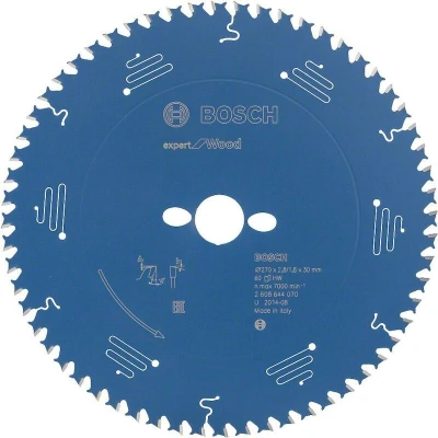 Image de BOSCH 2608644070 lame de scie circulaire Expert pour le bois, 270 x 30 2.8 mm, 60T