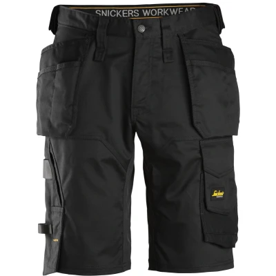 Afbeelding van Snickers Allroundwork, Stretch Loose Fit Korte Werkbroek Met Holsterzakken,Zwart Zwart (0404), 054