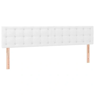 Image de vidaXL Tête de lit à LED Blanc 180x5x78/88 cm Similicuir3121435