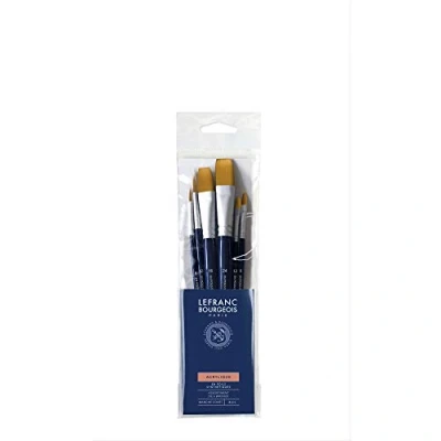 Image de Lefranc Bourgeois Lot de pinceaux 6 parties usé bombé, rond, plat taille : 6, 12, 16, 24