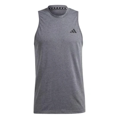 Afbeelding van adidas Performance Train Essentials Feelready Top, Heren, Maat: Large, Dark grey heather/white/black