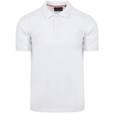 Afbeelding van Suitable Cas Polo Wit maat XXL heren met Modern fit Pasvorm Duurzaam Herenkleding Poloshirt