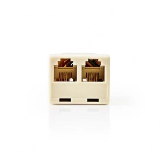 Afbeelding van RJ11 splitter vrouwelijk 2x (Ivoor)