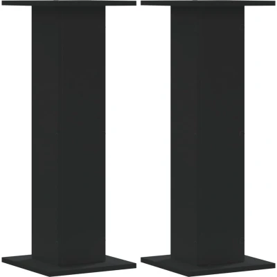Afbeelding van vidaXL Speakerstandaards 2 st 30x30x80 cm bewerkt hout zwart