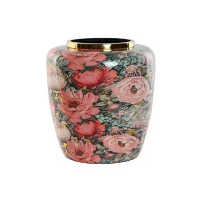 Afbeelding van Vaas Home ESPRIT Multicolour Roze Metaal 33 x 35 cm