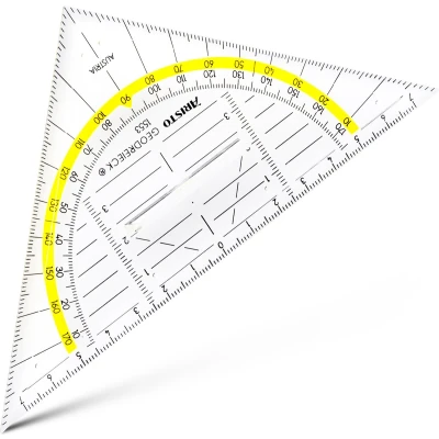Afbeelding van Aristo geodriehoek 14 cm met vaste greep transparant AR 1553