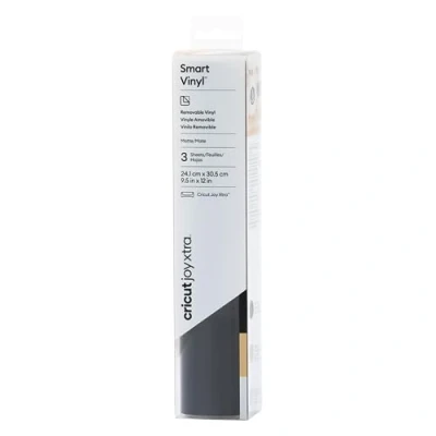 Afbeelding van Cricut Smart Vinyl Removable Joy Xtra Folieset Snijbreedte 30.5 cm Zwart, Goud, Zilver