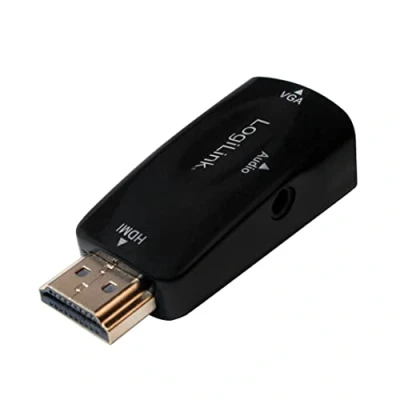 Afbeelding van LogiLink CV0107 Adapter [1x HDMI stekker 1x VGA bus] Zwart
