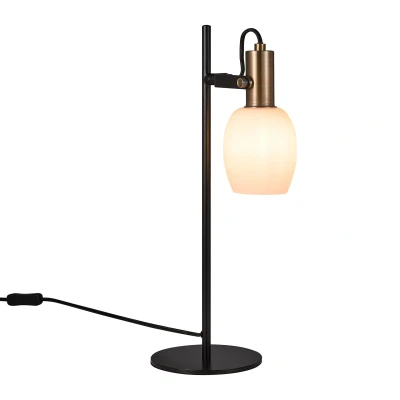 Afbeelding van Nordlux Arild tafellamp E14 opaal glas/zwart