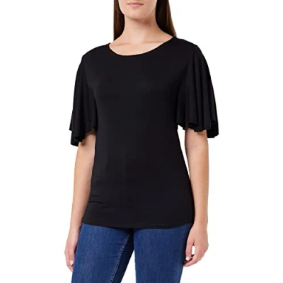 Image de Spiral Gothic Elegance top col bateau et manches chauve souris noir