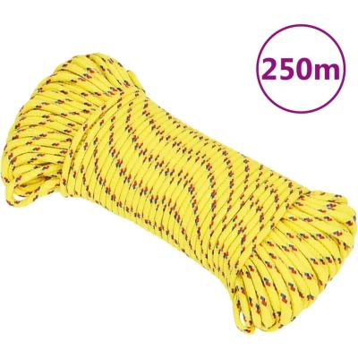 Afbeelding van Boot touw 3 mm 250 m polypropyleen geel