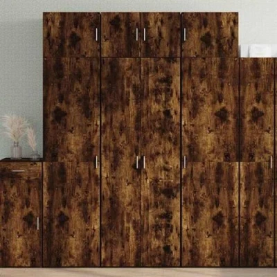 Image de vidaXL Buffet haut chêne fumé 70x42,5x185 cm bois d&#039;ingénierie3281431