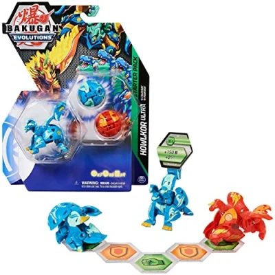 Afbeelding van BAKUGAN Evolutions Starterpakket met 3 ballen (Ultra Aquos Howlkor, Basic Pyrus Pegatrix, Colossus)