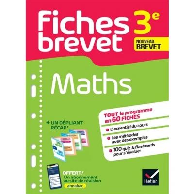 Image de Fiches Brevet Maths 3e 2025