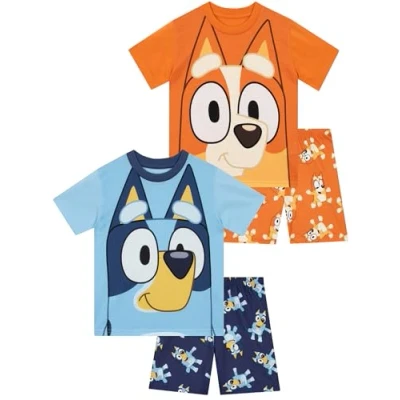 Afbeelding van Bluey Pyjama voor jongens, 2 stuks Pyjashort jongens Bingo, Blauw, 3 4 jaar