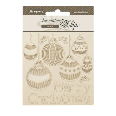 Afbeelding van Stamperia The Nutcracker Decorative Chips Merry Christmas Balls (SCB229)