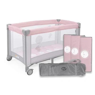 Afbeelding van Innovaciones ms 630135 reisbed voor baby&#039;s, 3 delig, 120 x 60 cm, matras en draagtas, van 0 maanden tot 15 kg, eenvoudig opvouwen monteren, lichte zeer stabiele structuur