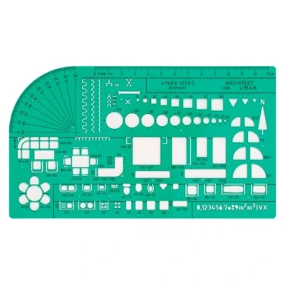 Afbeelding van Architect Sjabloon Linex 1259S verpakt in een handige Zipperbag