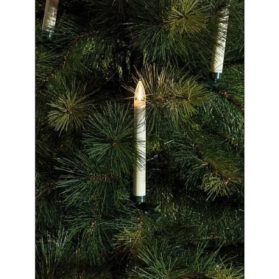 Afbeelding van 10 draadloze witte LED kaarsen WW 1930 100 met afstandsbediening, op batterijen, buiten