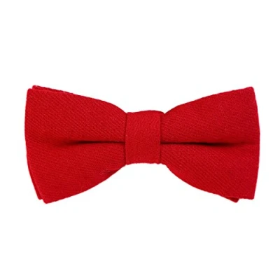 Afbeelding van DonDon Vlinderdas voor heren, 12 x 6 cm, van uitgerekt katoen, in lengte verstelbaar, verschillende kleuren, Rood