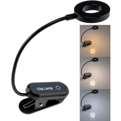 Afbeelding van ChiliTec Led leeslamp met klem, 18 cm, zwanenhals, lichtkleur: 3000 K, 4500 6000 verstelbaar