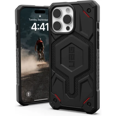 Afbeelding van Urban Armor Gear Monarch Pro Hoesje geschikt voor Apple iPhone 16 Max Compatibel met MagSafe Back Cover Kevlar Zwart