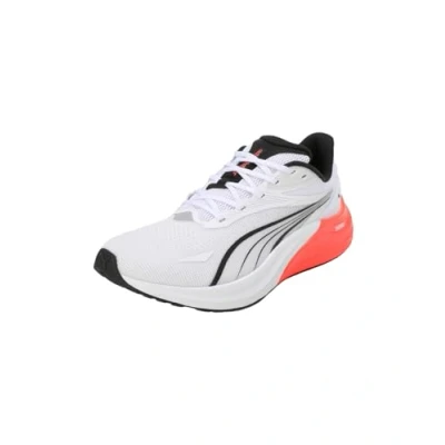 Afbeelding van Puma Electrify Nitro Hardloopschoenen voor op de weg, Heren, Maat: 40.5, White/glowing red/black Imitatieleer/ textiel